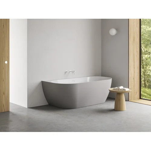 Vonia Freedom Wall Tec 170x87, laisvai pastatoma, Smoke Grey/balta, sifono dangtelis baltos spalvos image 1