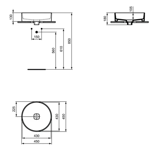 Praustuvas Ideal Standard Strada II Vessel 45 cm, T295901 image 3