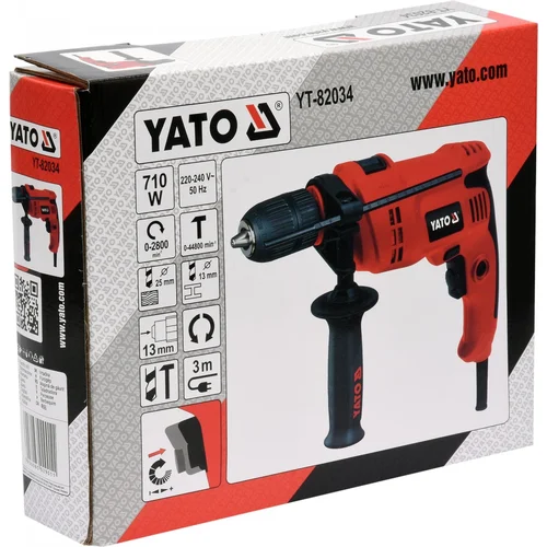 Yato YT-82034 smūginis gręžtuvas 710W Ø1–13 mm 0–2800 aps/min image 2