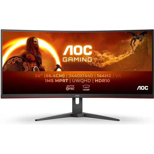 AOC CU34G2XP/BK 34 Colių monitorius image 1