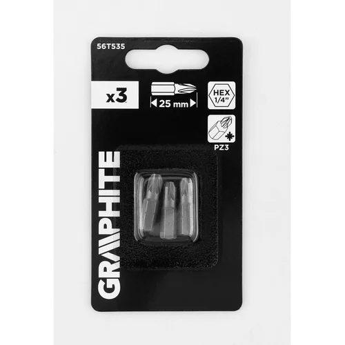 GRAPHITE Antgaliukai PZ3 x 25 mm, 3 vnt image 2