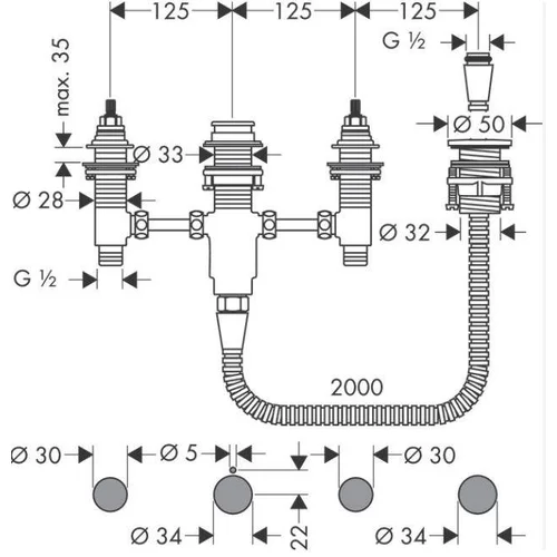 Hansgrohe Dalis pajungiamoji Basic Set 13244180 37,5 cm image 2