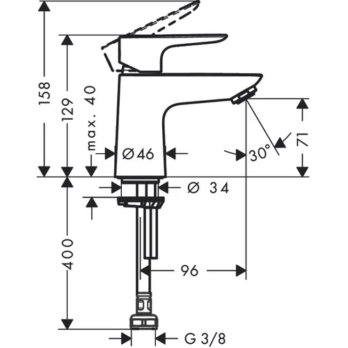 Hansgrohe Talis E 71706000 Praustuvo maišytuvas Chromo image 2