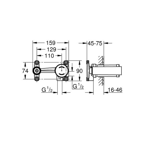 Grohe 23571000 Potinkinė maišytuvo dalis image 2