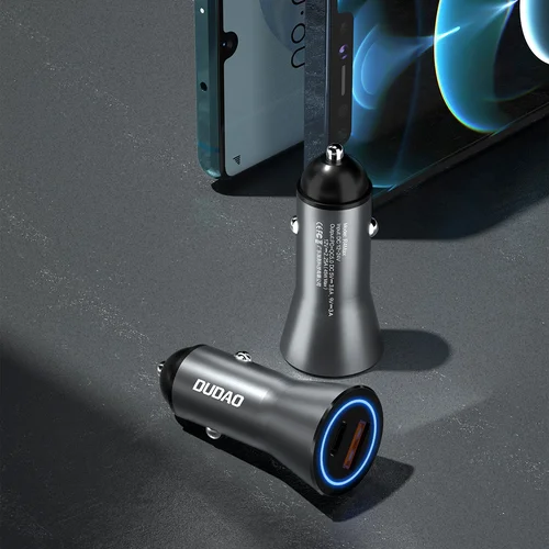 Dudao R4Max 55W USB-C/USB-A Pilkas image 2