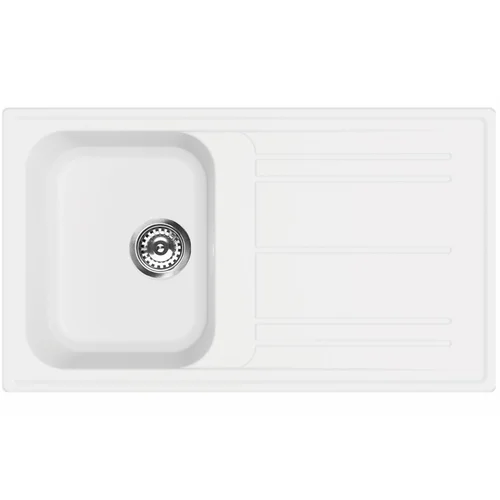 SMEG LZ861B Virtuvinė plautuvė Akmens masės, 860x500 mm, balta image 1