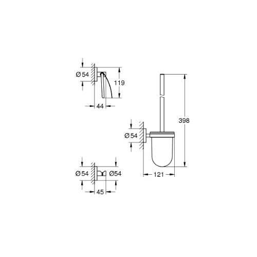 Grohe ESSENTIALS CITY 3in1 vonios aksesuarų komplektas image 2