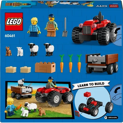 LEGO City Red Farm Tractor with Trailer & Sheep, 116 vnt. image 2