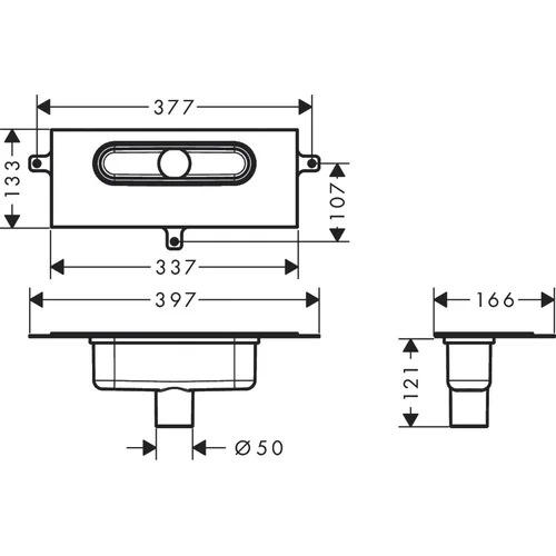 Hansgrohe uBox 01002180 dušo latako sifonas image 2