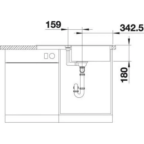 Blanco Favum XL 6 S plautuvė akmens masės, 435×860 mm image 3