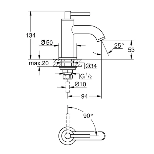 Grohe ATRIO XS 20021DC3 supersteel praustuvo maišytuvas image 2