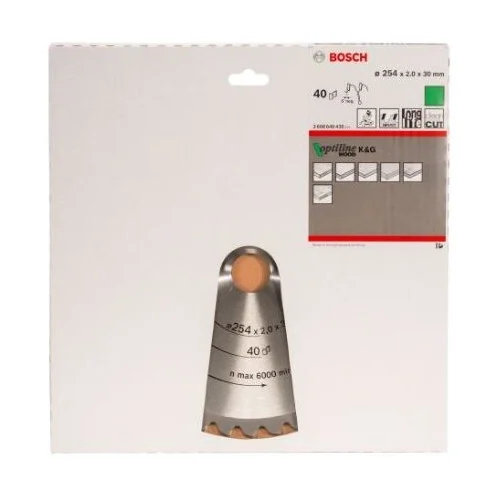 Bosch Optiline Wood Pjovimo diskas 160x20 2608641171 image 2