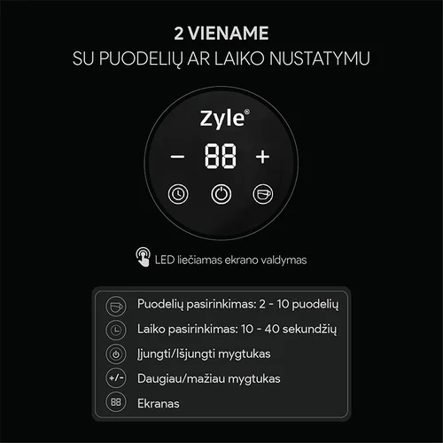 Zyle ZY007CG Kūginė kavamalė image 3
