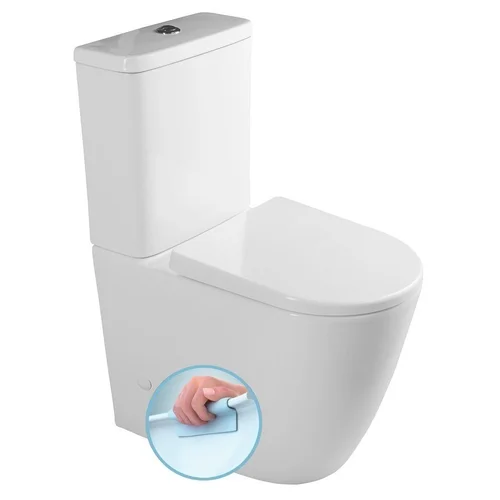 Sapho Turku Rimless PC104WR Pastatomas klozetas su lėtaeigiu dangčiu image 1
