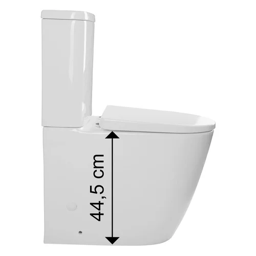 Sapho Turku Rimless PC104WR Pastatomas klozetas su lėtaeigiu dangčiu image 2