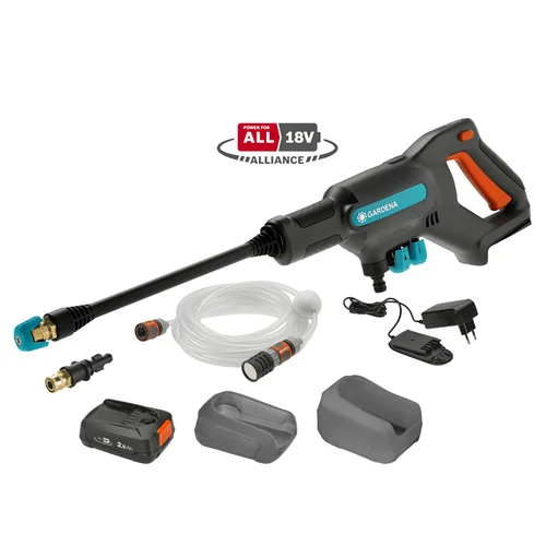 Gardena AquaClean 24 / 18V P4A belaidė vidutinio slėgio plovykla image 1