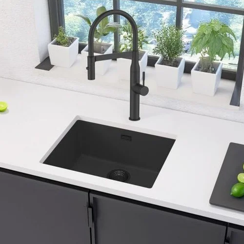 Alveus OMNI 30 Black Edition akmens masės plautuvė image 3