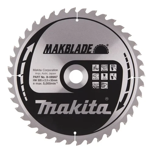 Makblade Pjovimo diskas 305x30x2,3mm 40T 5° image 2