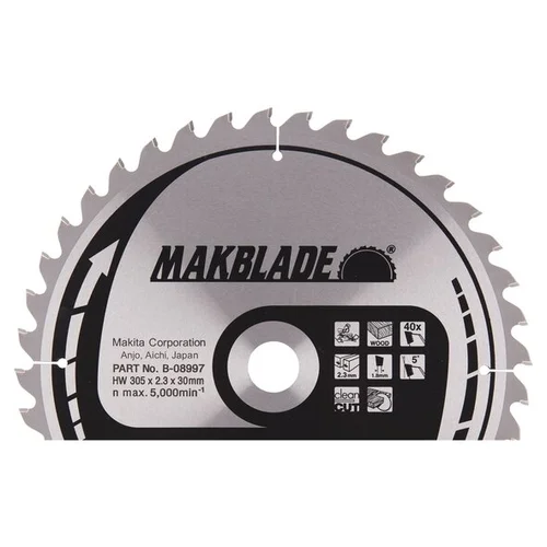 Makblade Pjovimo diskas 305x30x2,3mm 40T 5° image 3