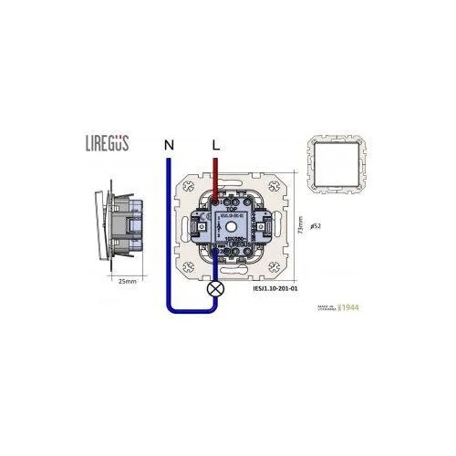 Liregus EPSILON IESJ1-10-201-01E/S skambučio mygtukas Smėlio spalvos image 3
