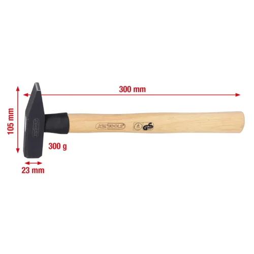KS Tools plaktukas 300 g, 300 mm ilgio image 2