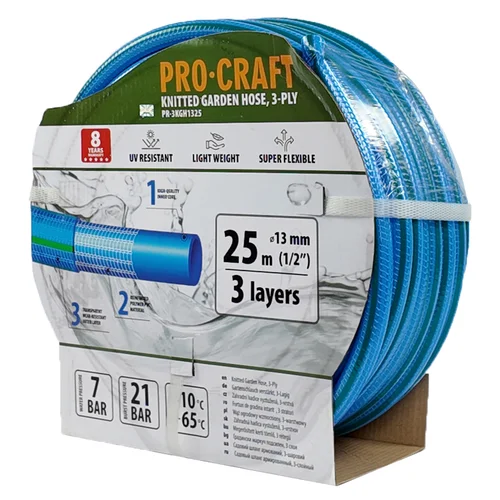 ProCraft PR-3KGH1325 25 m 13 mm mėlyna sodo žarna image 3