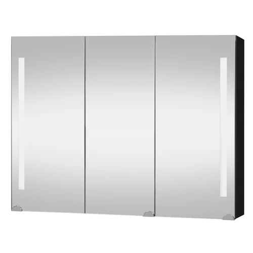Riva SV 90-1 Pakabinama spintelė LED apšvietimu Juoda image 1
