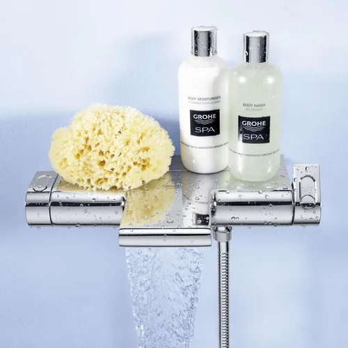 Grohe Grohtherm 2000 termostatinis vonios maišytuvas su tvirtinimo apdaila image 2