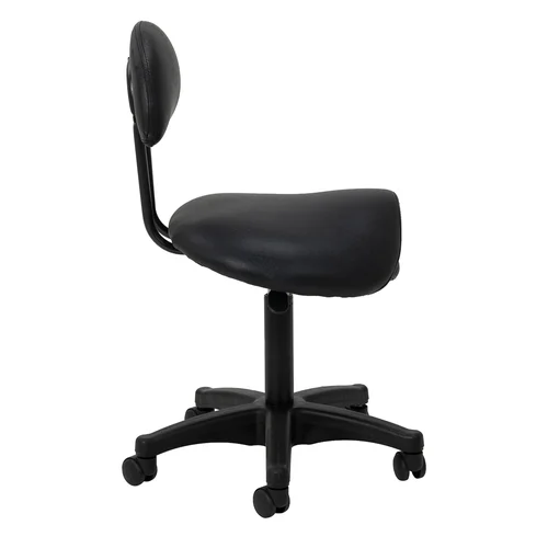 Kosmetologinė meistro kėdutė 6001 su atlošu, juoda image 2
