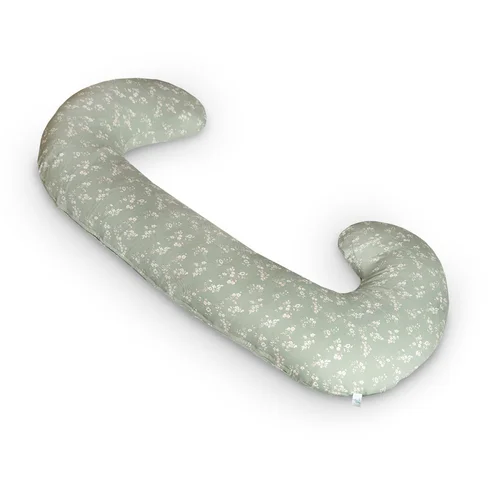 CebaBaby maitinimo pagalvė džersej duo žalia gėlės W-885-000-826 image 1