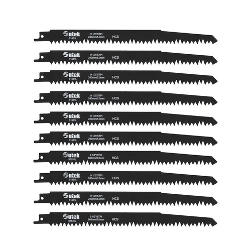 Sutek I7221531 Tiesinio pjūklo pjūklelių komplektas 10 vnt image 1