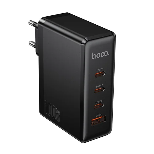 Hoco N85 Įkroviklis 100W 3x USB-C/USB-A Juodas image 2
