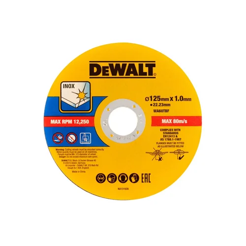 DeWALT 125 mm Pjovimo diskeliai, 25 vnt. image 1