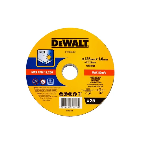DeWALT 125 mm Pjovimo diskeliai, 25 vnt. image 2