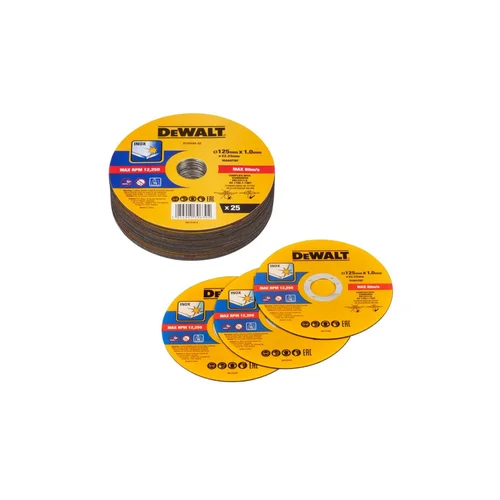 DeWALT 125 mm Pjovimo diskeliai, 25 vnt. image 3