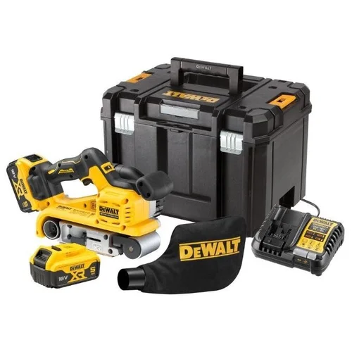DeWalt DCW220P2-QW 18V Juostinis šlifuoklis 2x5Ah 75x533mm TSTAK image 1