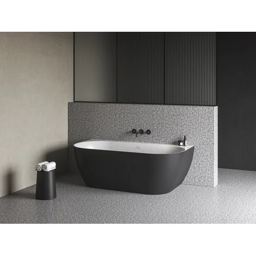 Vonia Freedom Wall Tec 170x87, juoda/balta, laisvai pastatoma image 1