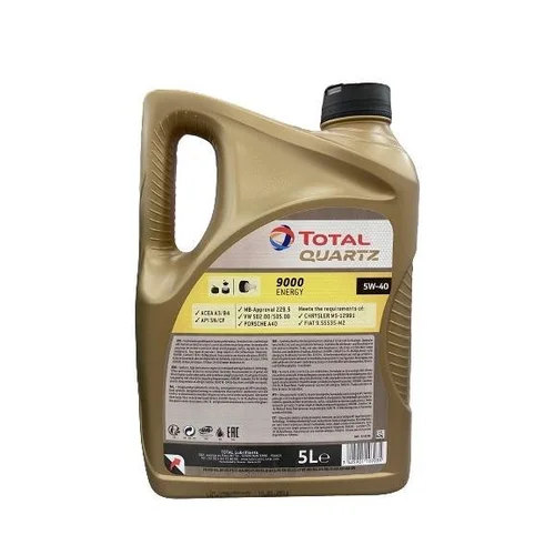 TOTAL QUARTZ 9000 ENERGY 5W40 5 L Variklio tepalas image 2