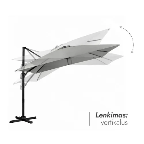 Lauko skėtis Comfort Light Grey 2.70 x 2.70 image 2