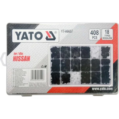 YATO Automobilio apdailos plastikinių laikiklių rinkinys Nissan (408 Vnt) image 2