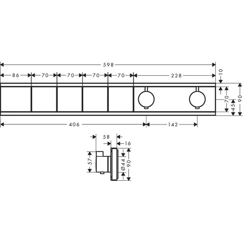 Hansgrohe RainSelect 15382000 Termostatinis maišytuvas Chromo image 2