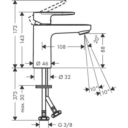 Hansgrohe Vernis Blend 71580000 Chromo praustuvo maišytuvas image 2