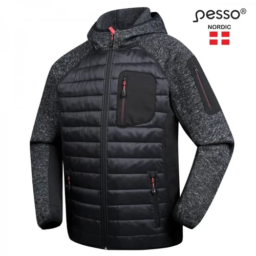 PESSO PACIFIC džemperis, pilka melange/juoda, 4XL image 2