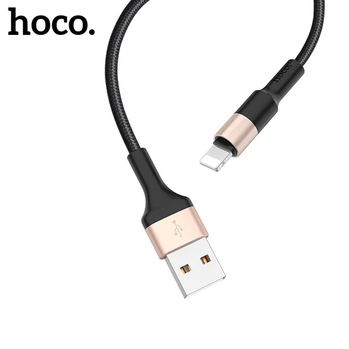 Hoco X26 Lightning USB kabelis 1.0 m juodas-auksinis image 3