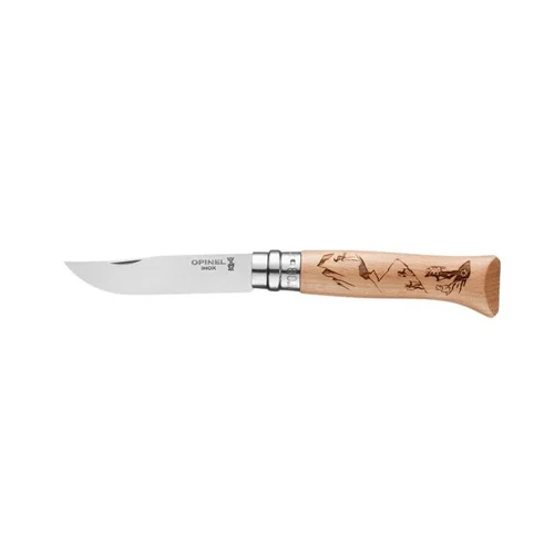 Opinel Nr.8 kišeninis peilis, bukų rankena, 12C27 nerūdijantis plienas image 1