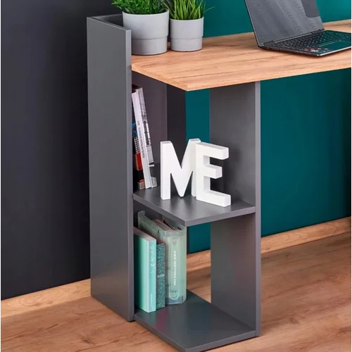 HALMAR Fino Table stalas, 1200x568x843 mm, Pilkas/Ąžuolo image 2