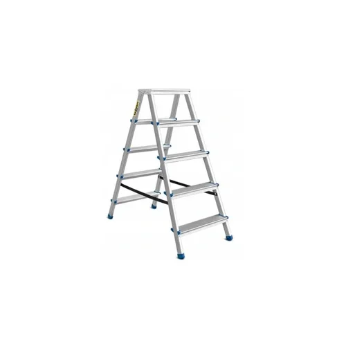 EUROSTYL dvipusės aliuminės kopėčios, 5 pakopų, 98-108 cm, 150 kg image 1