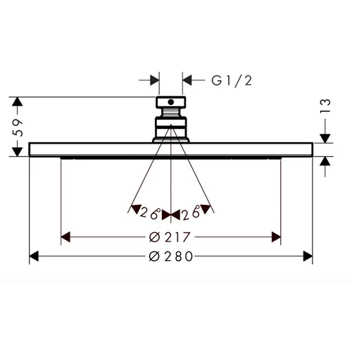 Hansgrohe Croma Air 1jet 26221140 bronza image 3