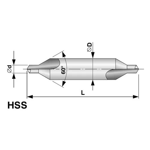 RUKO centravimo grąžtas HSS DIN 333A Ø 2,5 mm image 2