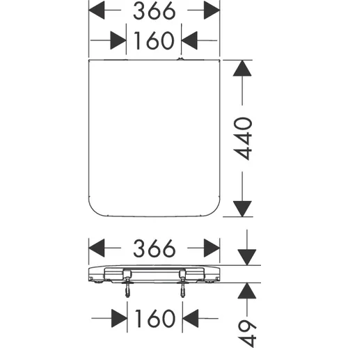 Hansgrohe EluPura Q 60199450 Unitazo sėdynė su dangčiu image 2